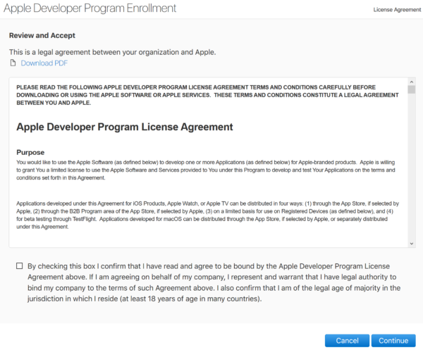 Apple Developer Program 開発者登録
