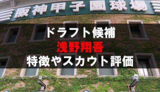 【ドラフト】浅野翔吾（高松商）の動画・選手情報・経歴