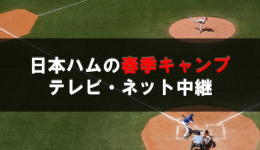 【2022】日本ハム春季キャンプのテレビ・ネット中継！GAORA・公式YouTube！