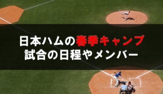【2022】日本ハムの春季キャンプ情報！試合の日程や場所、振り分けメンバー！