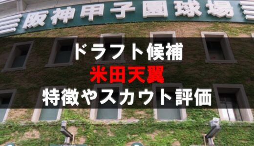 【ドラフト】米田天翼（市和歌山）の動画・選手情報・経歴